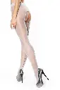 P201 open crotch pantyhose silver missO.