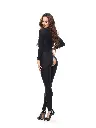 B900 missO. Glossy Bodystocking with Two-Way Zipper